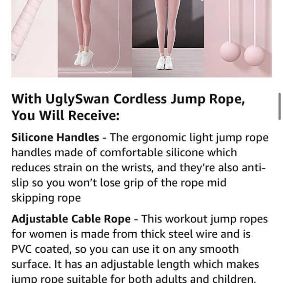 Cordless Jump Rope, Adjustable with Ball Bearings - Picture 8 of 11